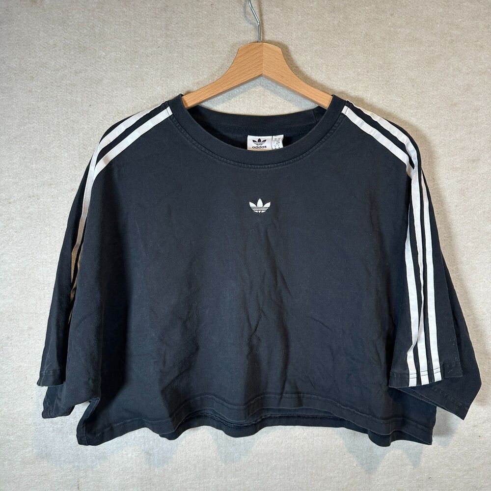 Adidas Adilenium Season 3 Boxy Oversized Tee Womens M Black 3 Stripe JY8884